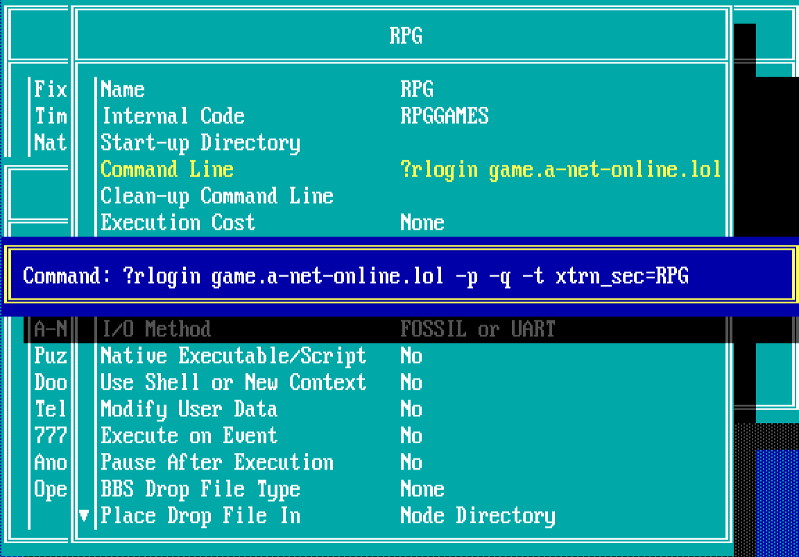 Synchronet Menu Call