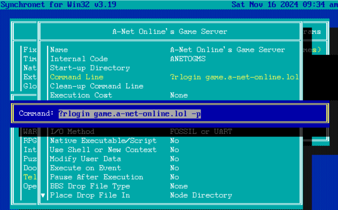 Synchronet BBS Software Screenshot