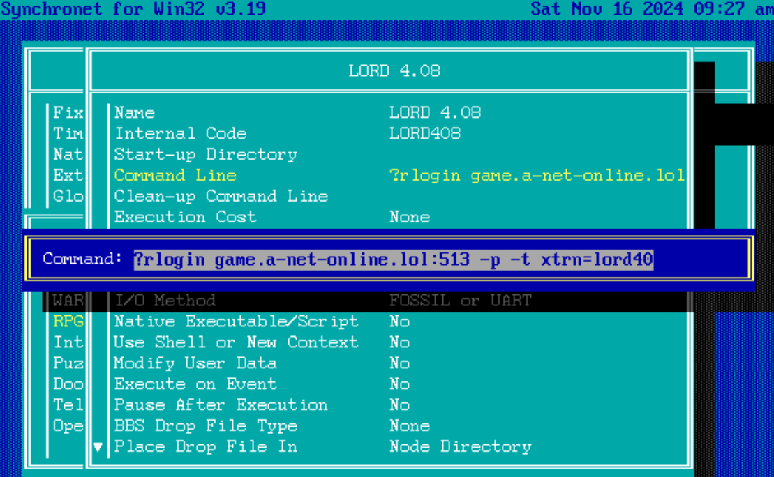 Synchronet Lord Screenshot